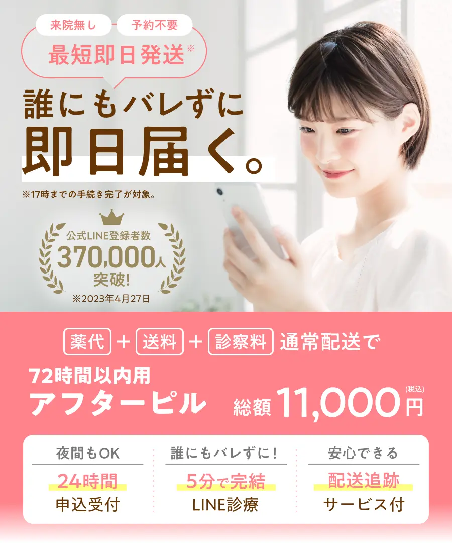 最短即日発送。誰にもバレずに即日届く。