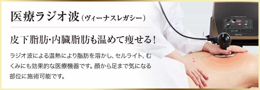 医療ラジオ波 皮下脂肪・内臓脂肪も温めて痩せる