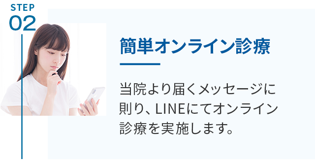 始めるまでの流れ2 / 簡単オンライン診療
