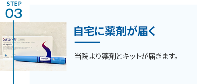 始めるまでの流れ3 / 自宅に薬剤が届く