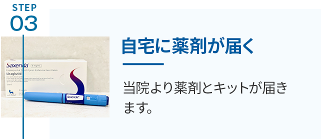始めるまでの流れ3 / 自宅に薬剤が届く