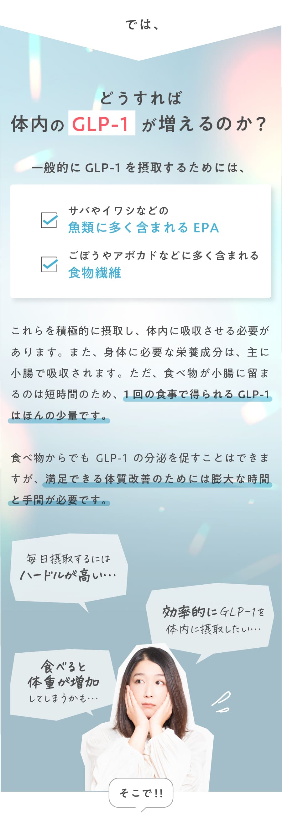どうすれば体内のGLP-1が増えるのか？