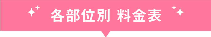 各部位別料金表