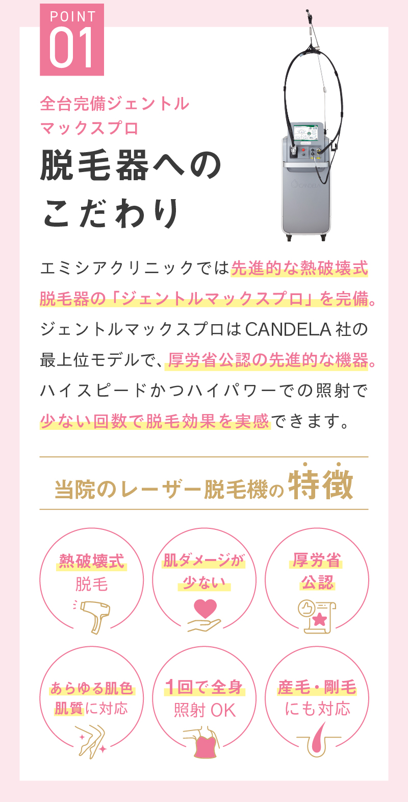 脱毛機へのこだわり