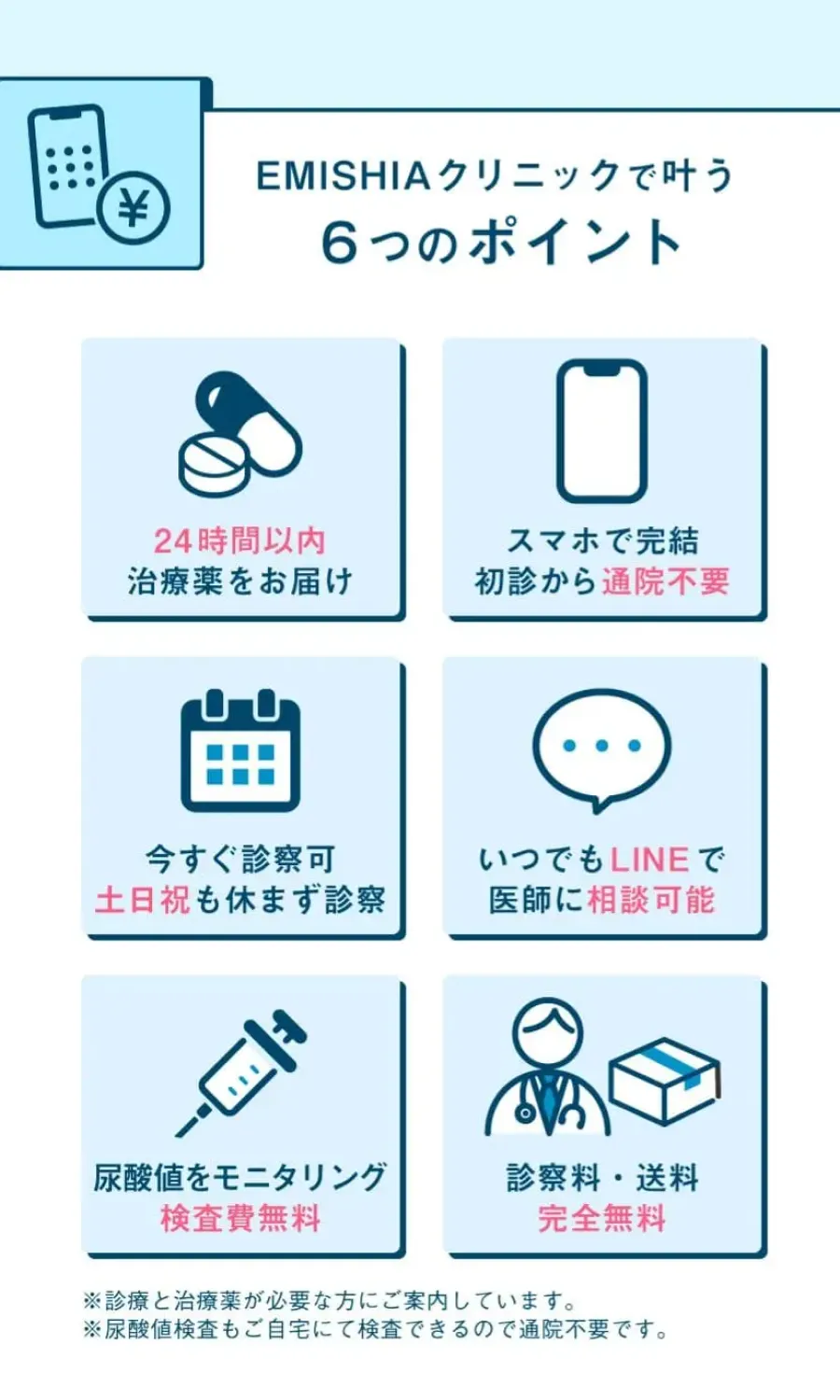 EMISHIAクリニックで叶う6つのポイント