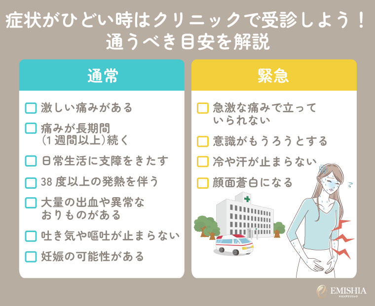 症状がひどい時はクリニックで受診しよう！通うべき目安を解説