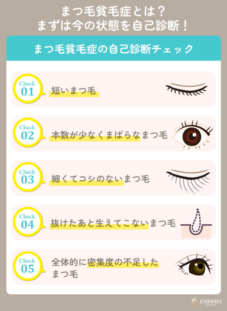 まつ毛貧毛症とは?まずは今の状態を自己診断!