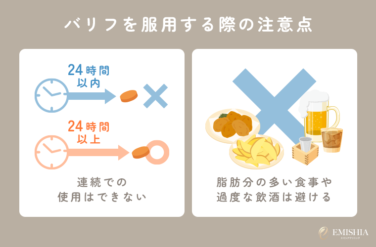 バリフを服用する際の注意点