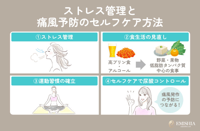 ストレス由来の痛風を予防するセルフケア