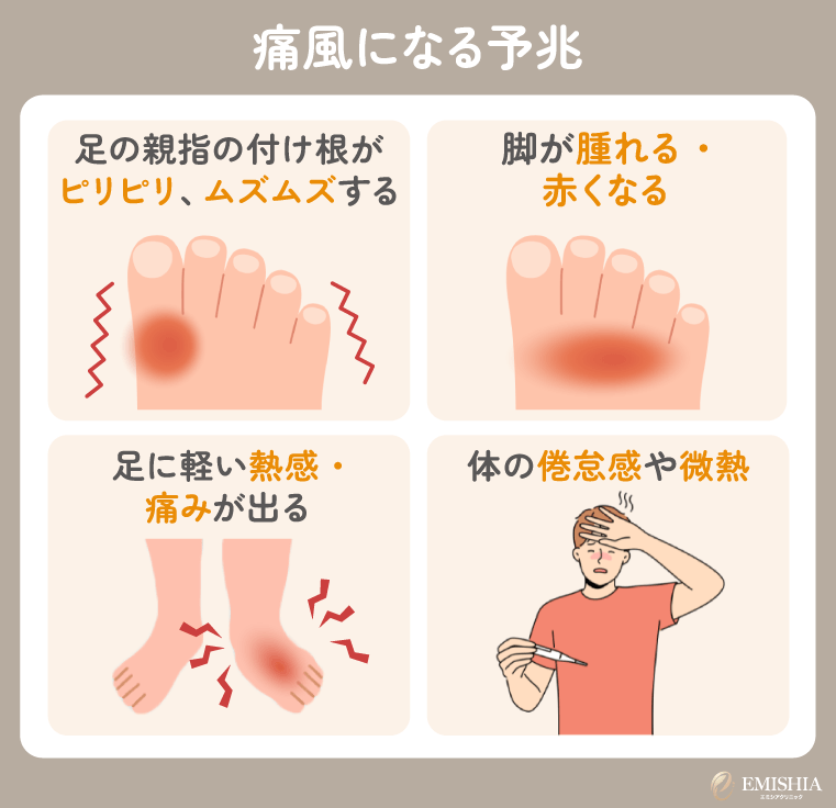 痛風になる予兆とは？
