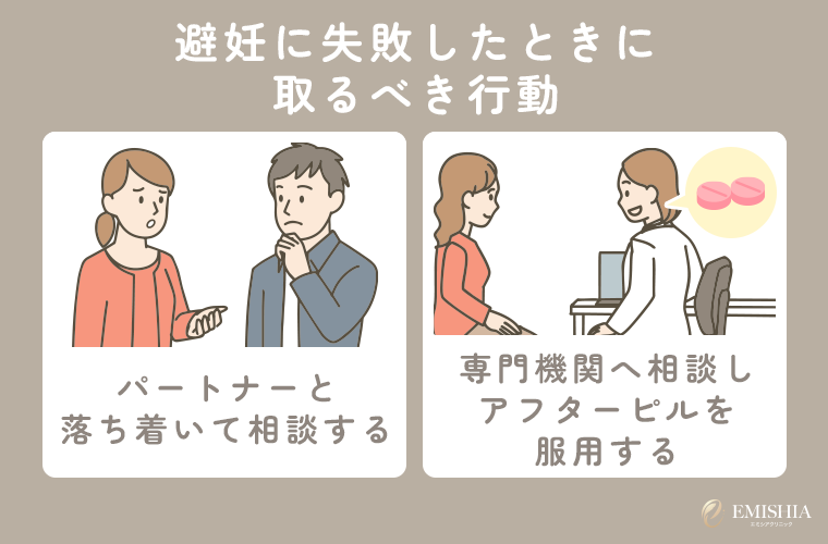 避妊に失敗したときに取るべき行動