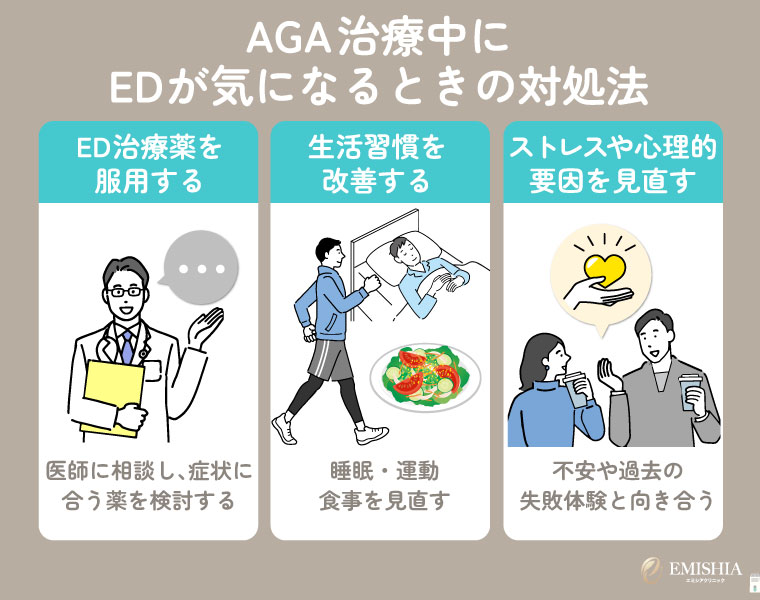 AGA治療中にEDが気になる場合の対処法